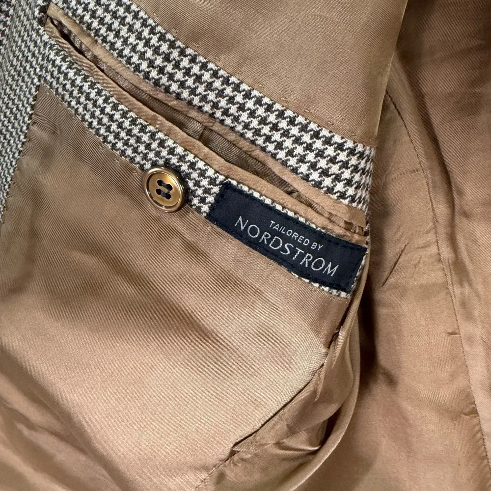 Napoli Nordstrom Mens 40S Slim Fit Loro Piana Blazer Cashmere Brown Houndstooth